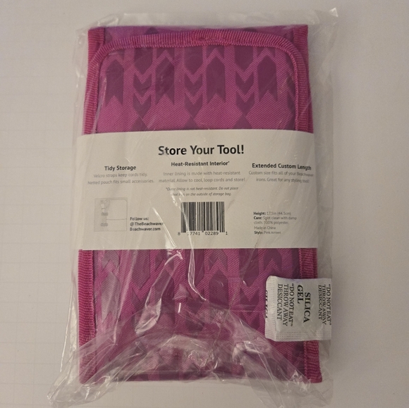 SEALED Pink Beachwaver Curling Iron Extended Storage Bag - Picture 2 of 2